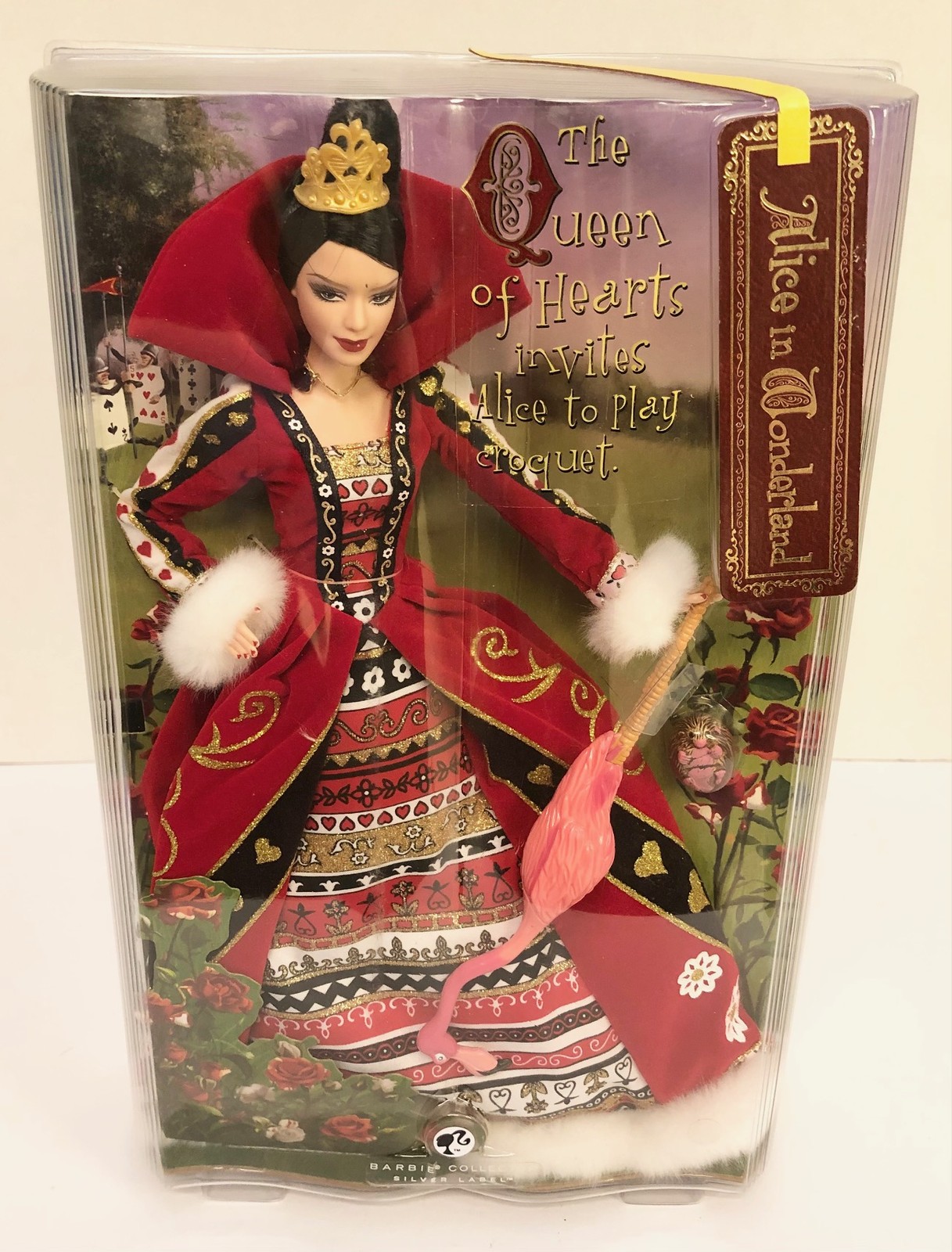 Disney Alice In Wonderland QUEEN OF HEARTS Doll Silver Label Barbie NEW! K12