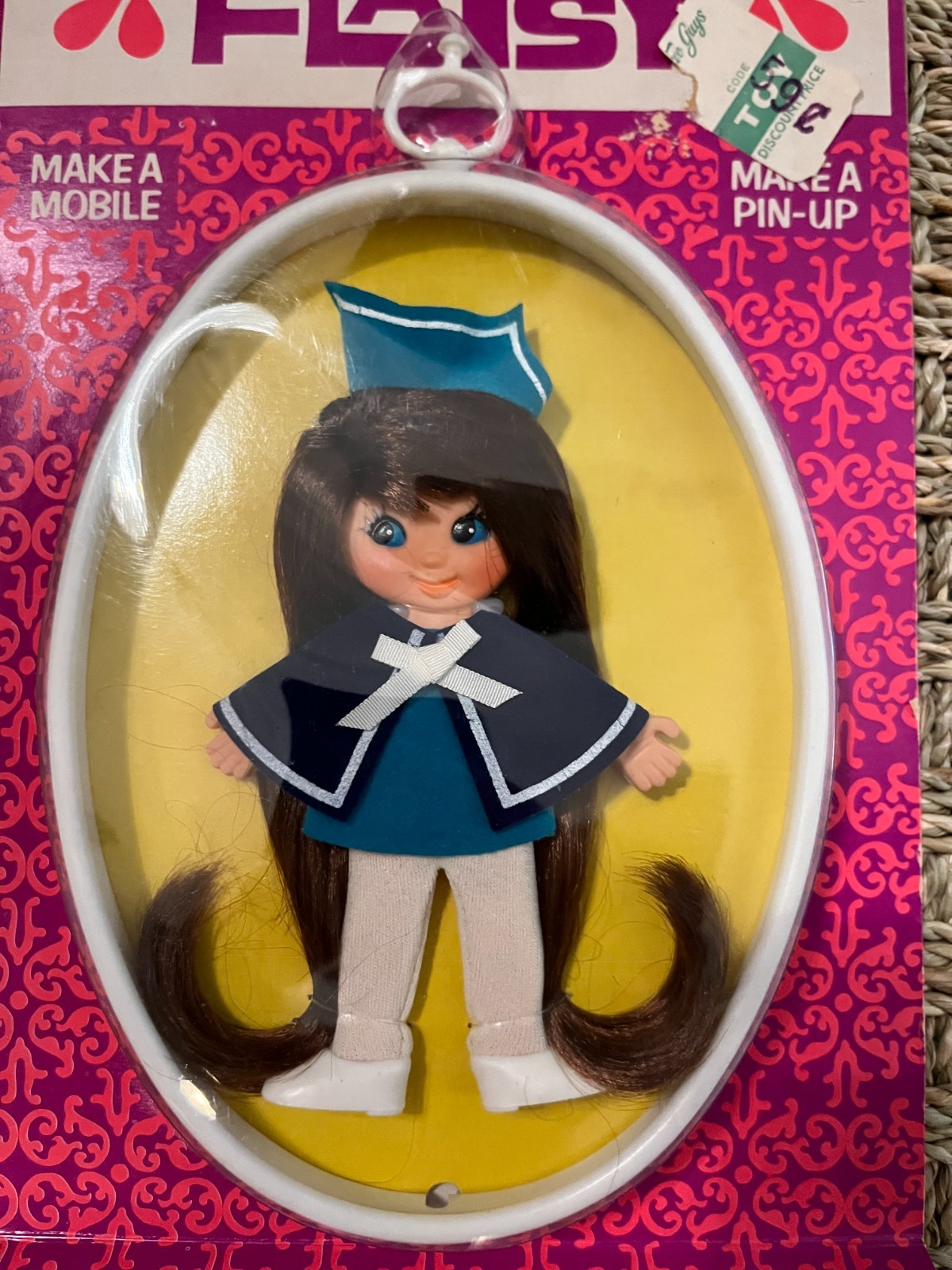 Ideal Nanny FLATSY DOLL Locket/Frame NRFP NRFC NRFB Kiddle Kompetitor NEW IN PAK