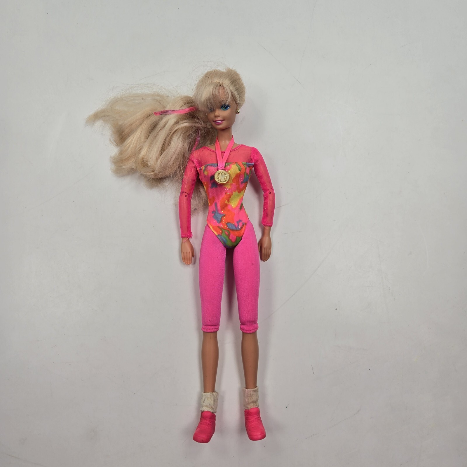 Vintage 1993 Mattel Gymnast Barbie Doll Articulated Olympics Gymnastics