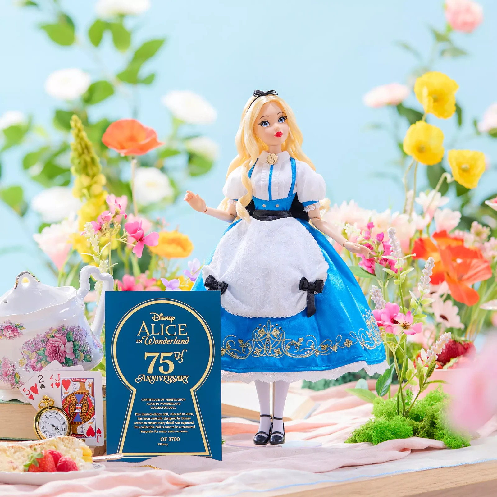 Alice in Wonderland 75th Anniversary Doll Limited Edition /3700 – 16 1/2”