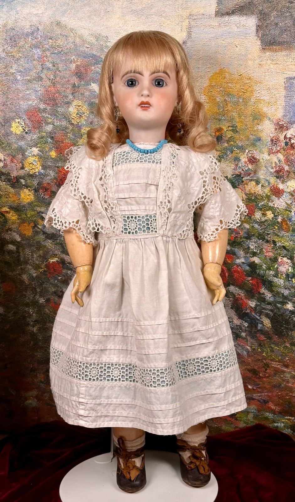 Antique Jumeau Size 6 French bisque doll 19″