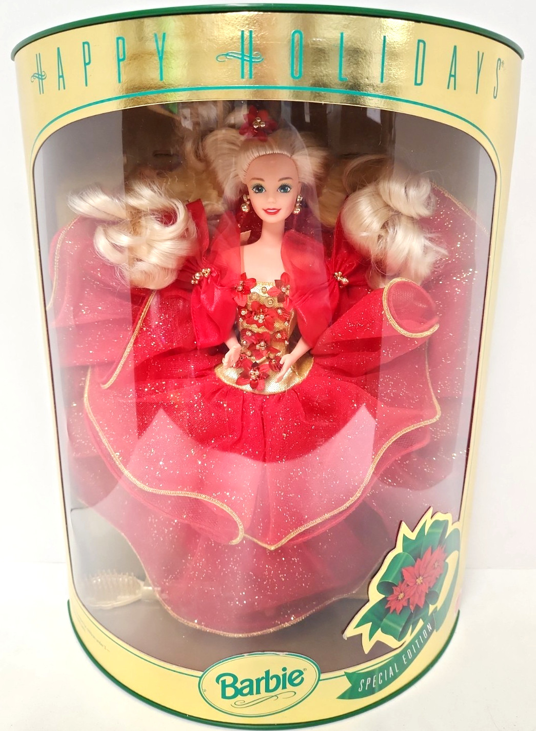 VINTAGE 1993 Happy Holidays Barbie Doll Mattel NIB CHRISTMAS