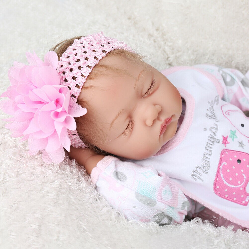22″ Realistic Reborn Baby Dolls Vinyl Silicone Girl Doll Handmade Newborn Gifts