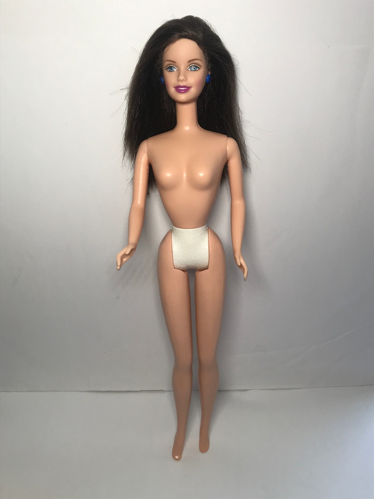 Nude Barbie 2000 Hip 2 Be Square Dark Brown Hair Blue Eyes CEO Face #28315 Doll
