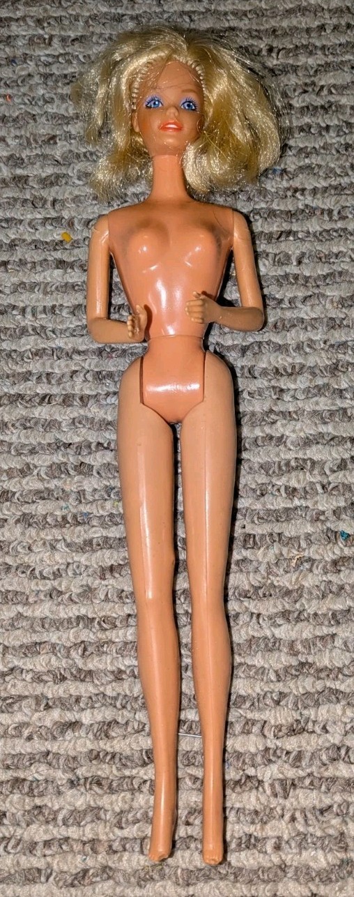 Peaches ‘n Cream Barbie Doll Mattel 1984 Nude With Haircut As Is