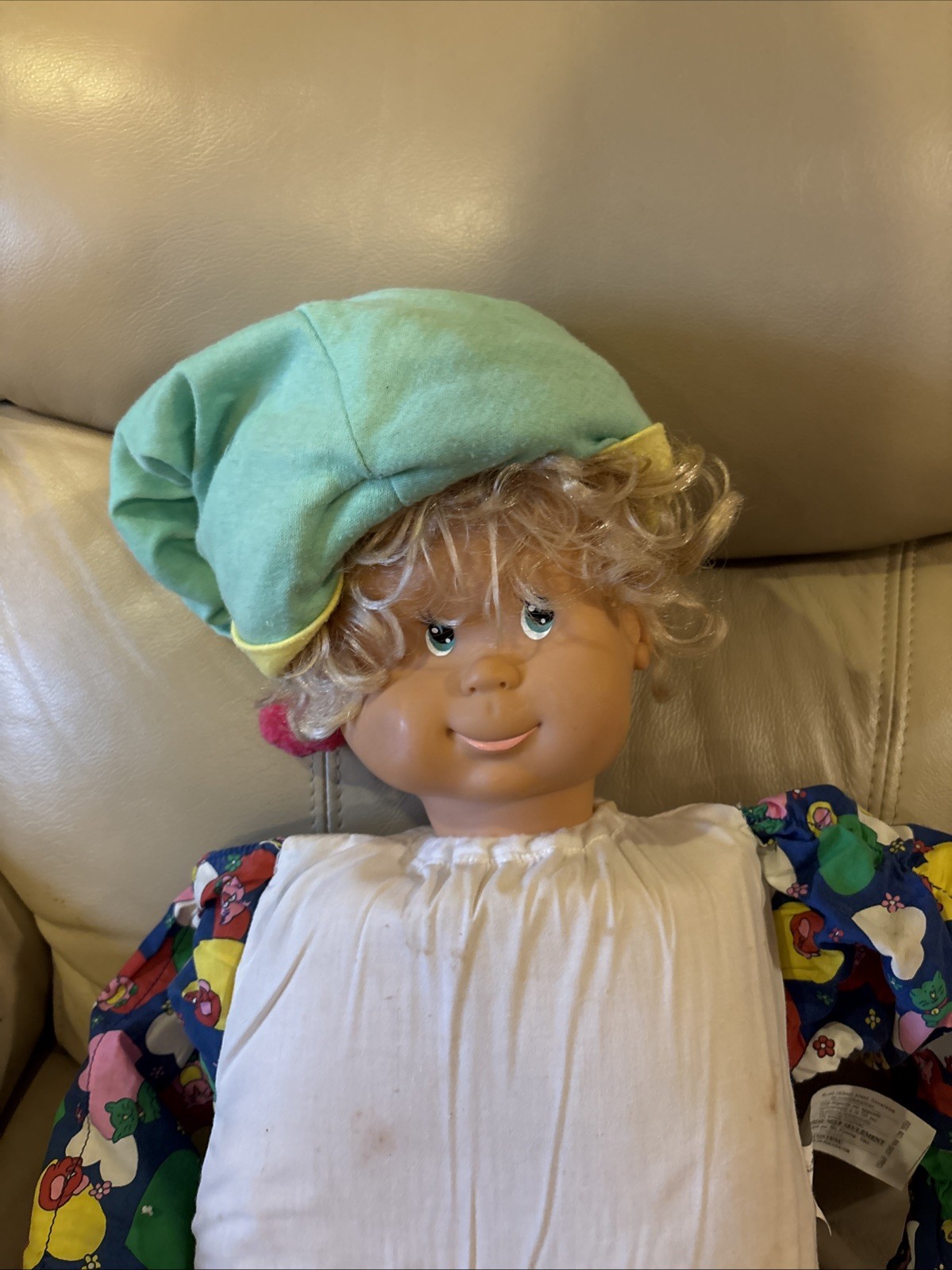 My Size Two Faced Doll Double Sided Asleep Awake 42″ long Suzie Stretch Vintage