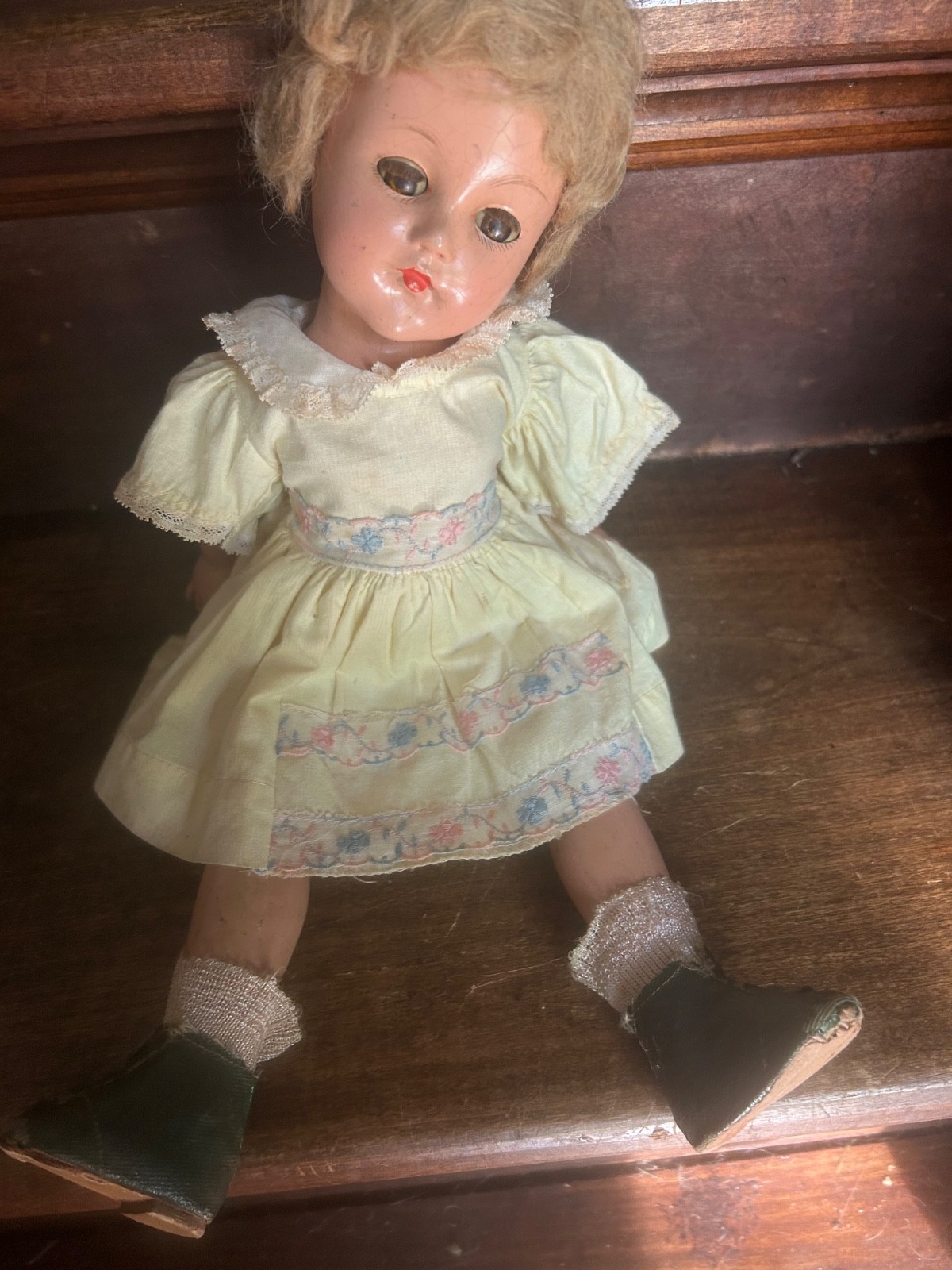 Effanbee Anne Shirley 20” Composition or Hard Plastic Doll 1940s or 1950s