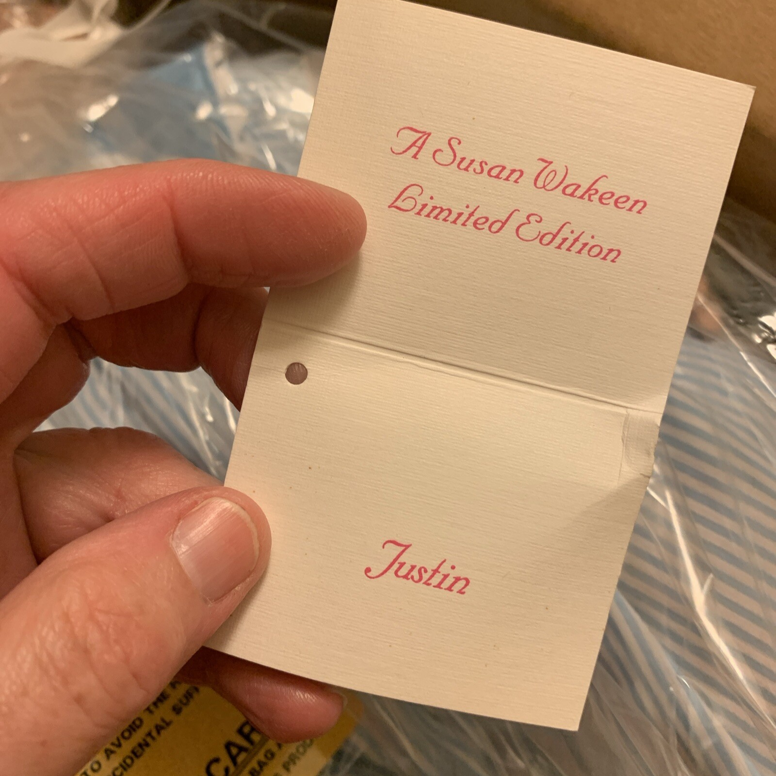 Susan Wakeen Doll – “Justin” 1989- New Never Out Of The Box Or Plastic Removed