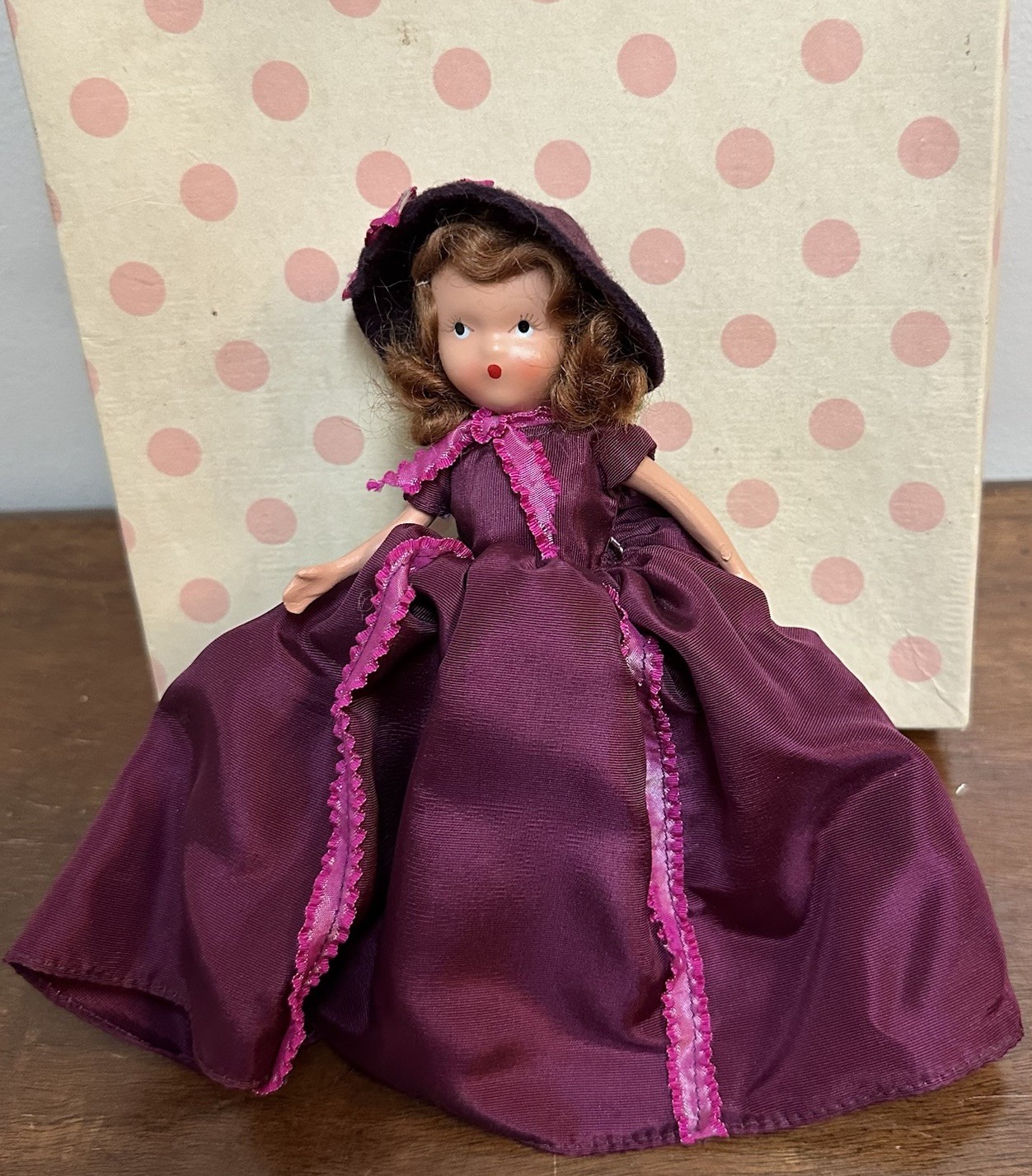 Vintage Nancy Ann Storybook Dolls #196 A Sweet October Maiden Rather Shy Bisque