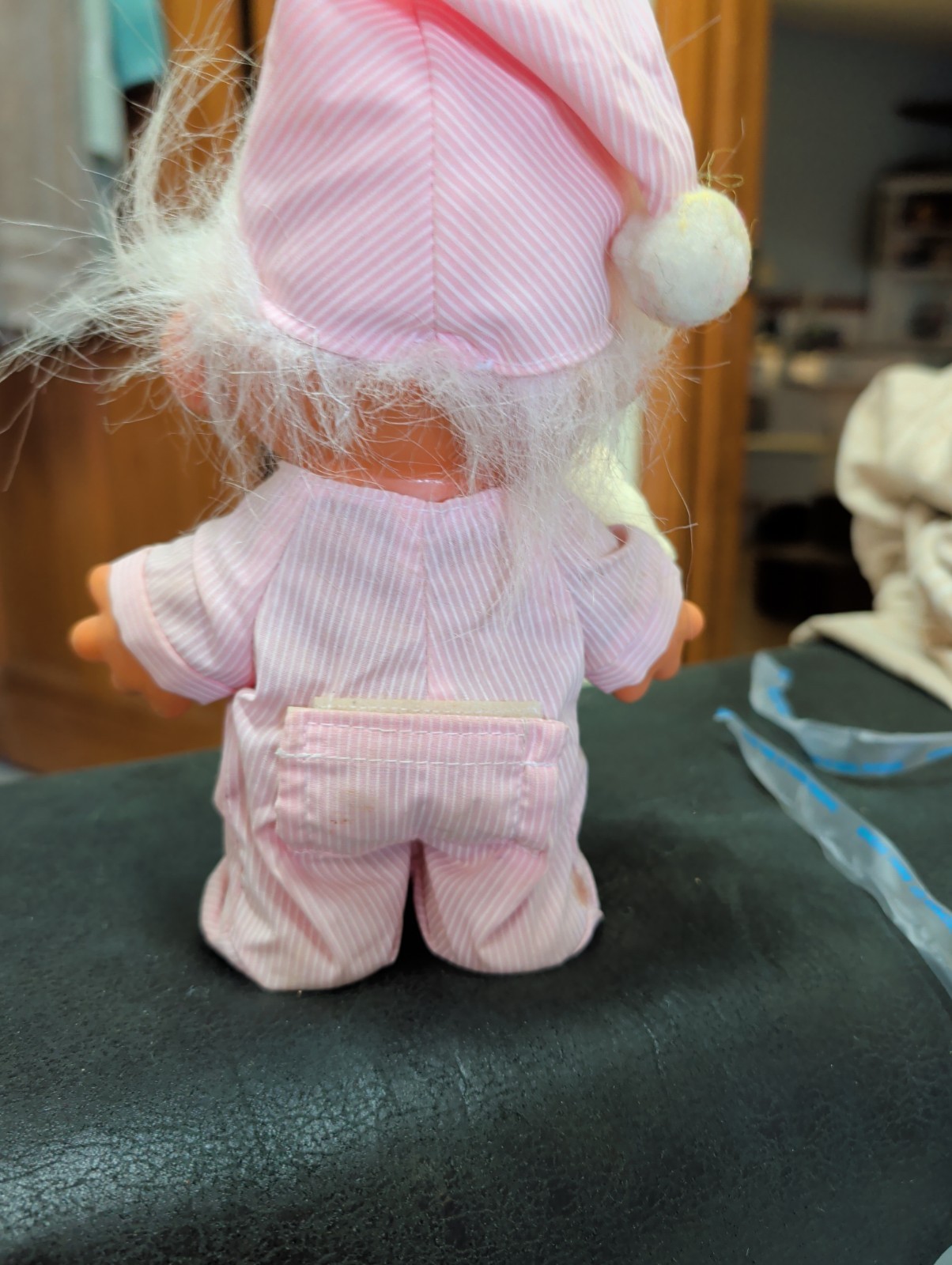 Troll Doll Vtg 7″ Sleepy Time Night Night Russ Pink Pajamas Nightcap Teddy Bear