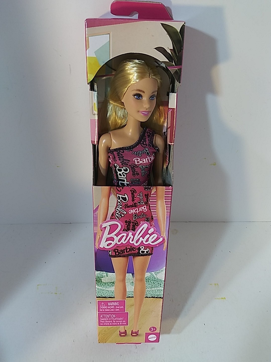Barbie Doll Pink Logo One Shoulder Dress 2024