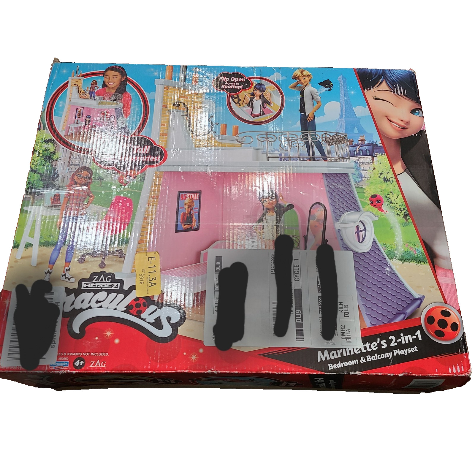 Miraculous Marinette’s 2 in 1 Bedroom & Balcony Playset 10.5″ Doll Scale New