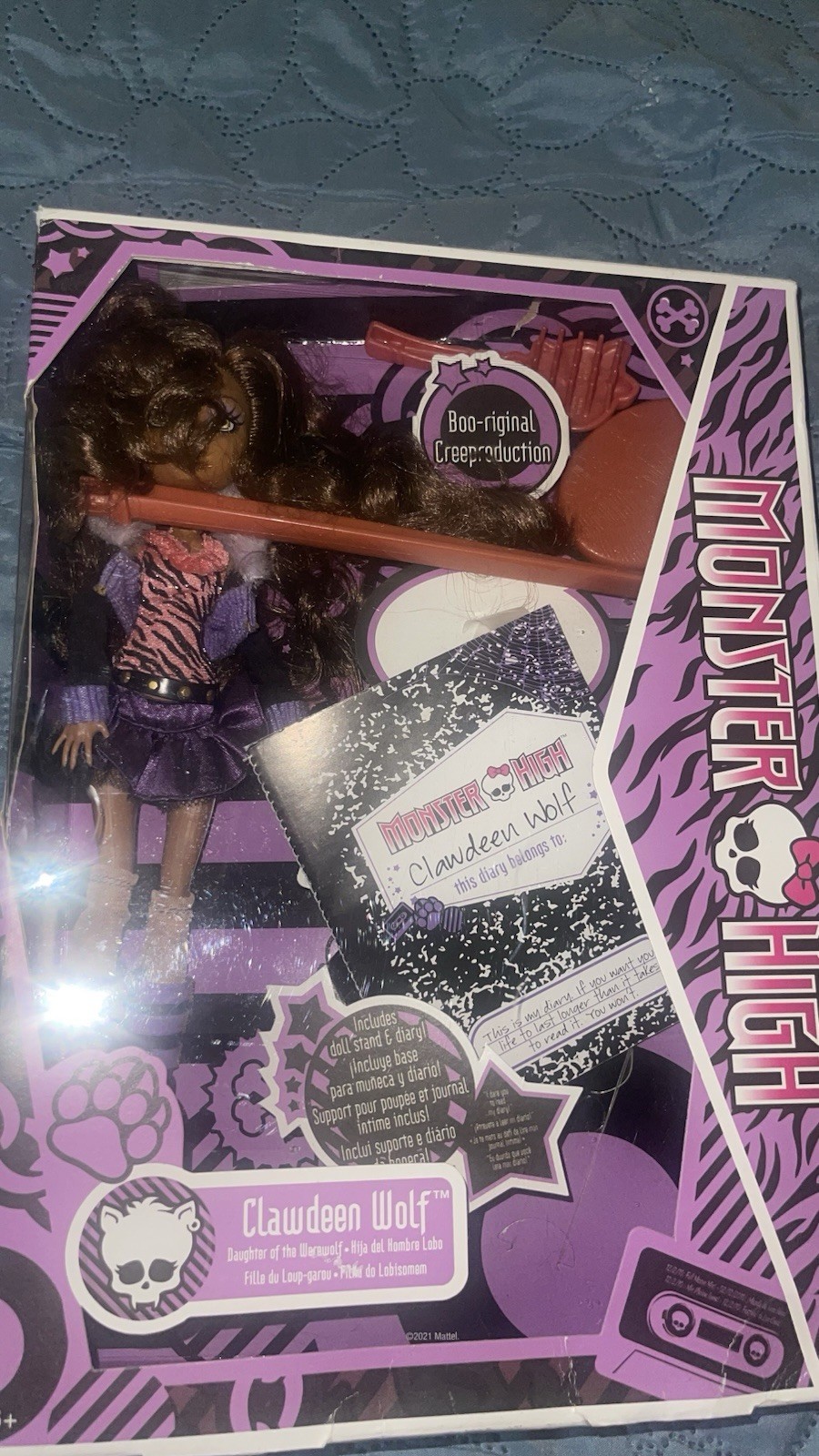 CLAWDEEN WOLF BOO-RIGINAL CREEPRODUCTION MONSTER HIGH DOLL DAMAGED ? BOX