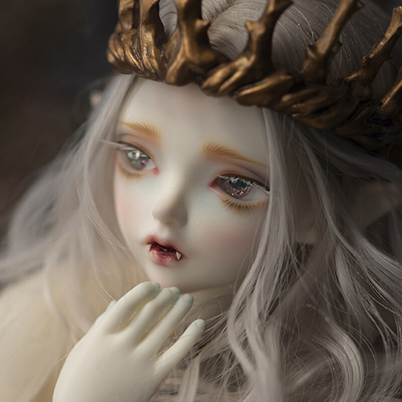 1/4 1/6 BJD FULL SET Vampire Girl Ball Jointed Doll Face Makeup Eyes Wig Dress