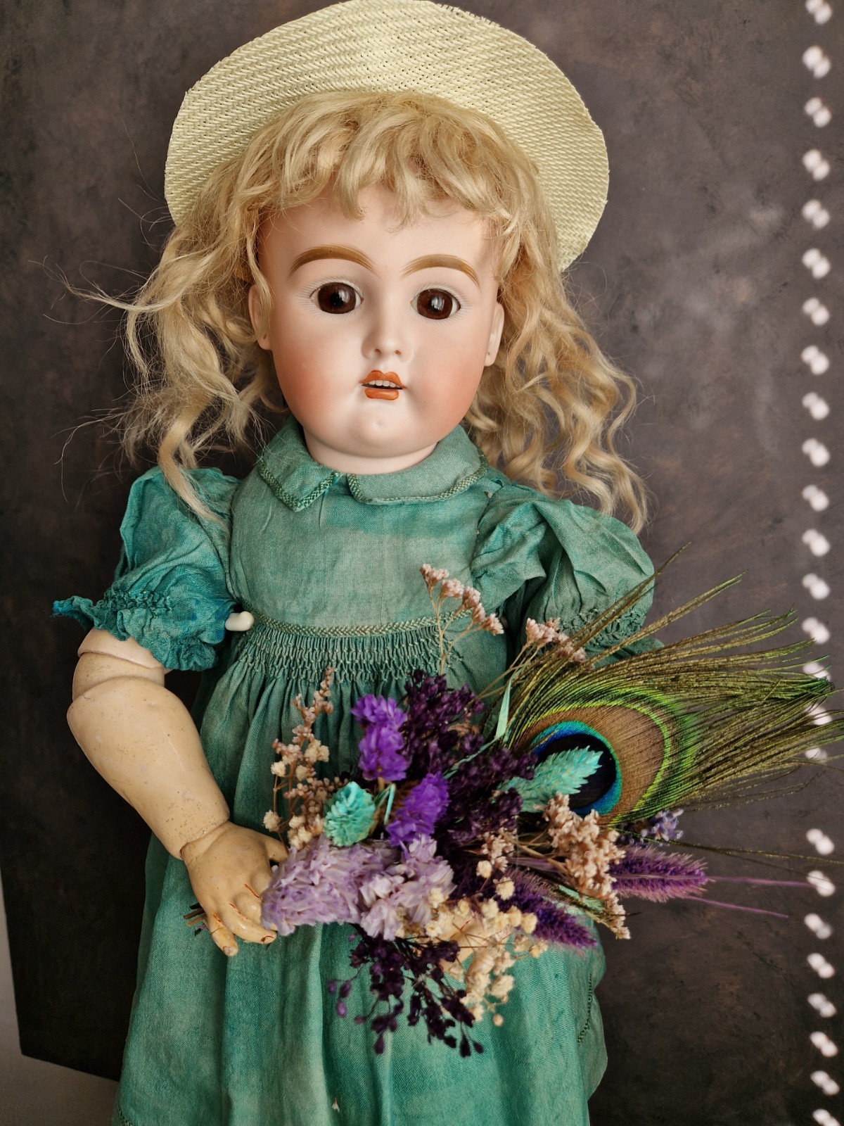 22″ Stunning Antique Bisque Head doll Bahr & Proschild 355 Extremely Rare