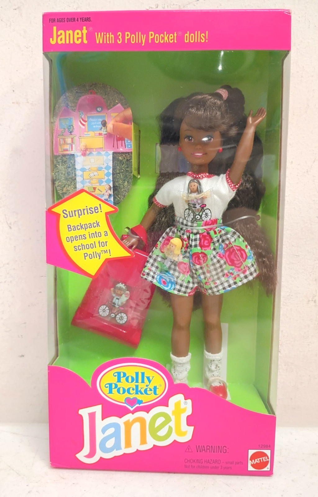 NRFB 1994 Polly Pocket JANET AA Doll Skipper’s Friend #12984