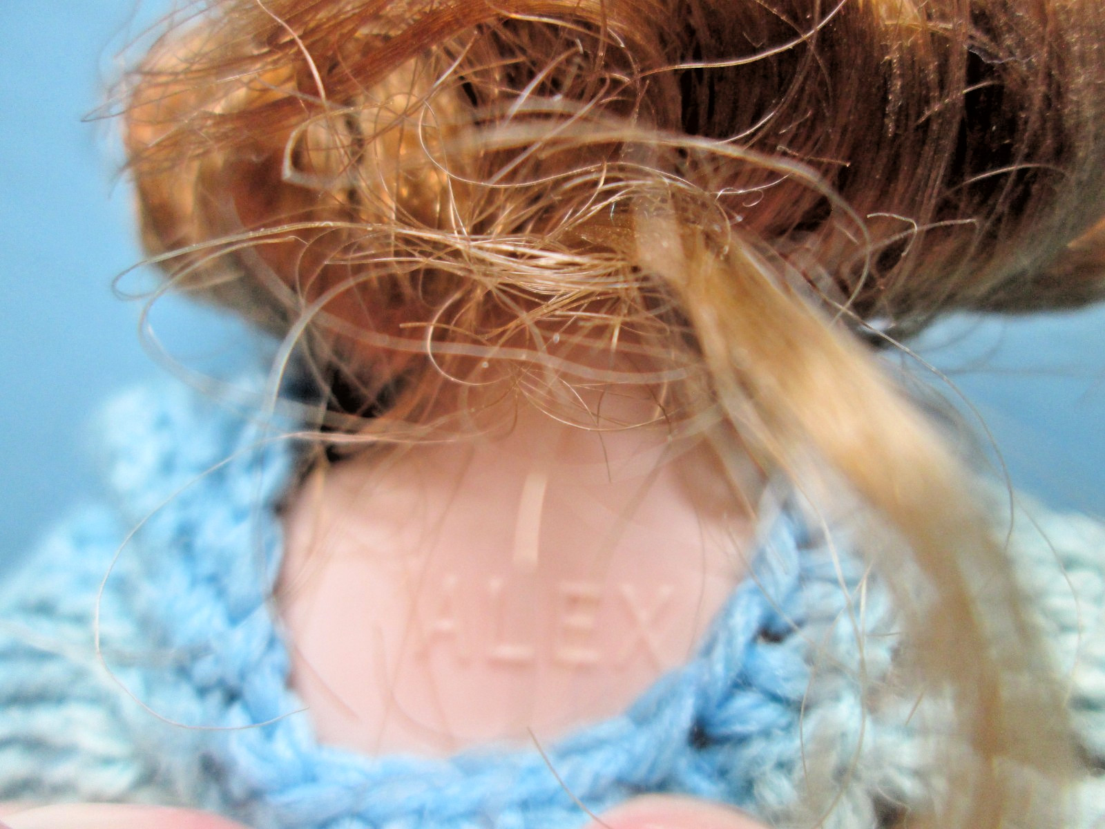 Alex Doll Handmade Crocheted Clothes 7.25″ sleepy eyes moveable arms & legs