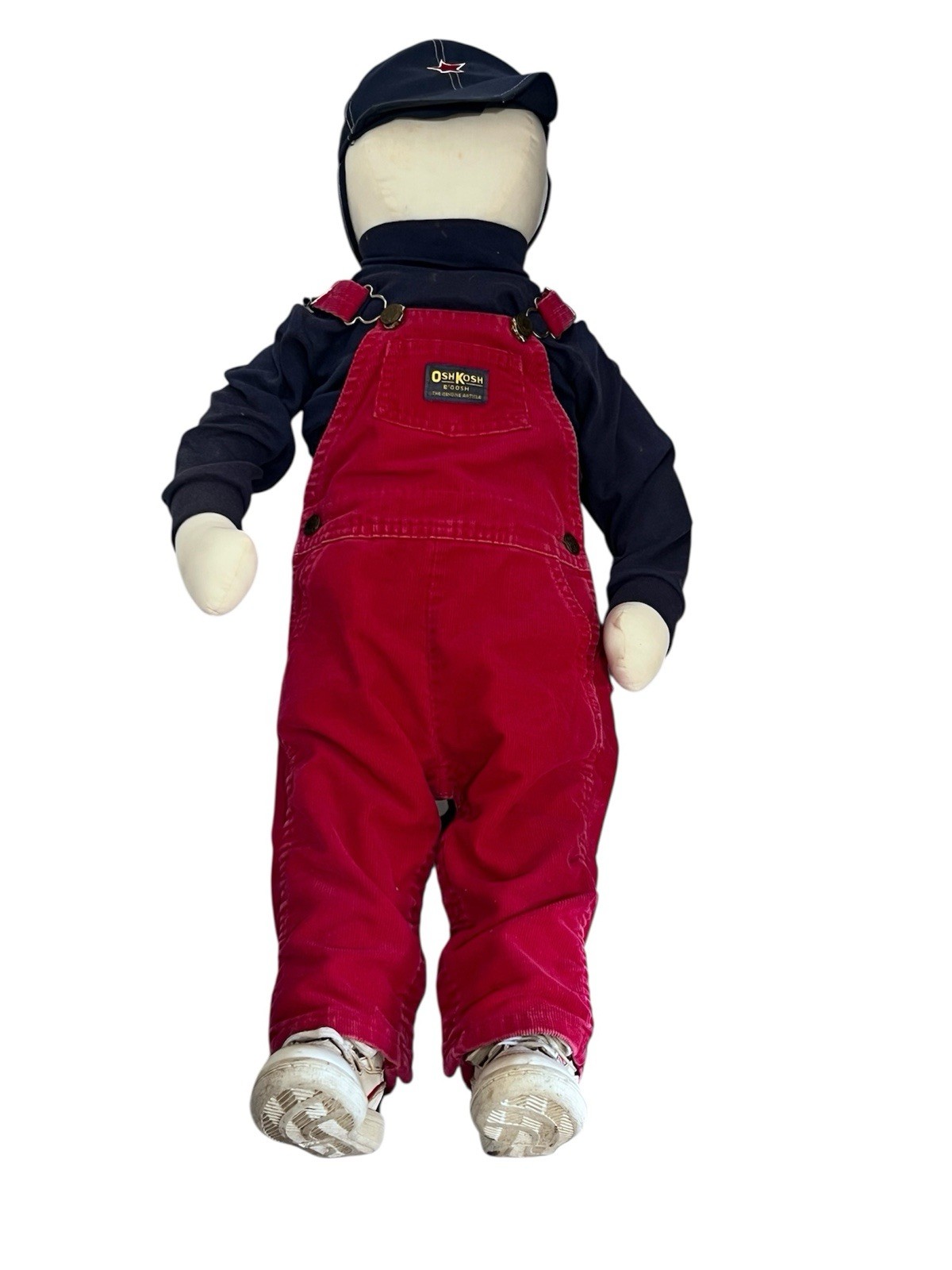 Vintage Hide & Seek Time Out Doll Boy Osh Kosh Overalls Mechanic Handmade 30”