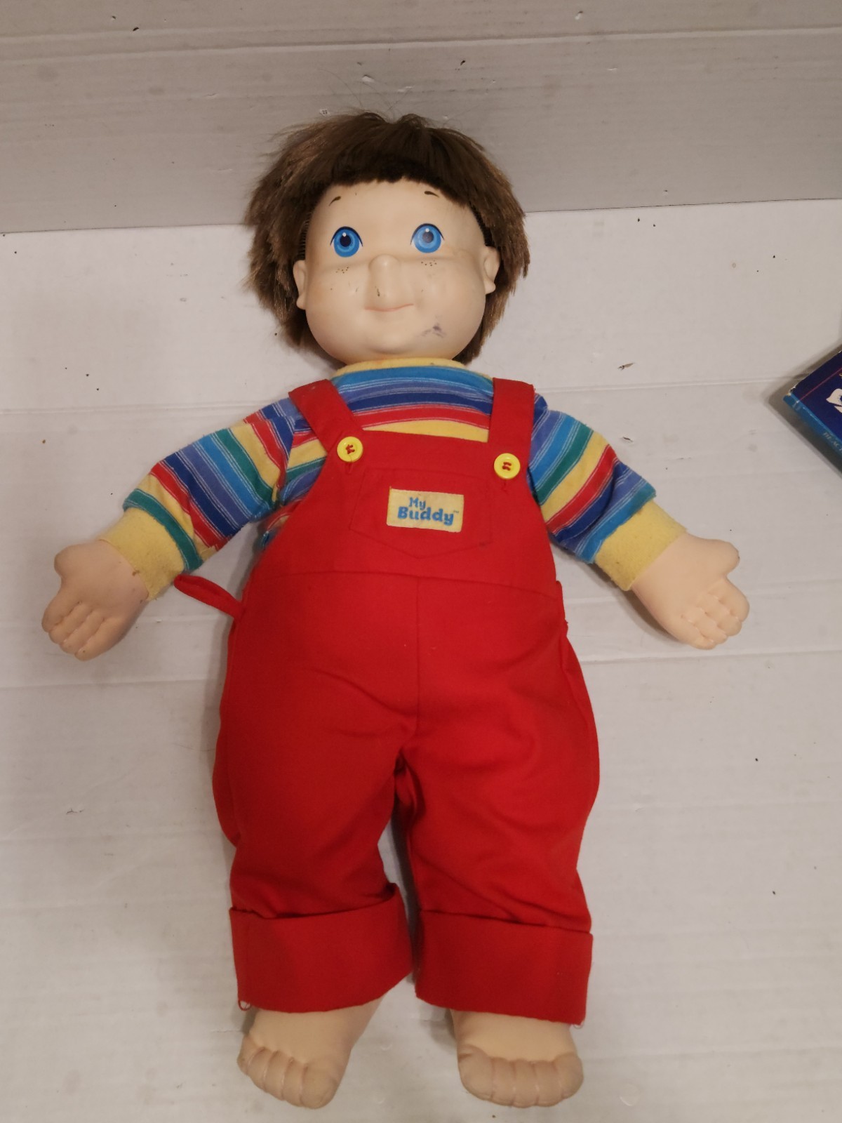 Vintage 1990 Hasbro Playskool My Buddy Doll Boy Brown Hair Blue Eyes