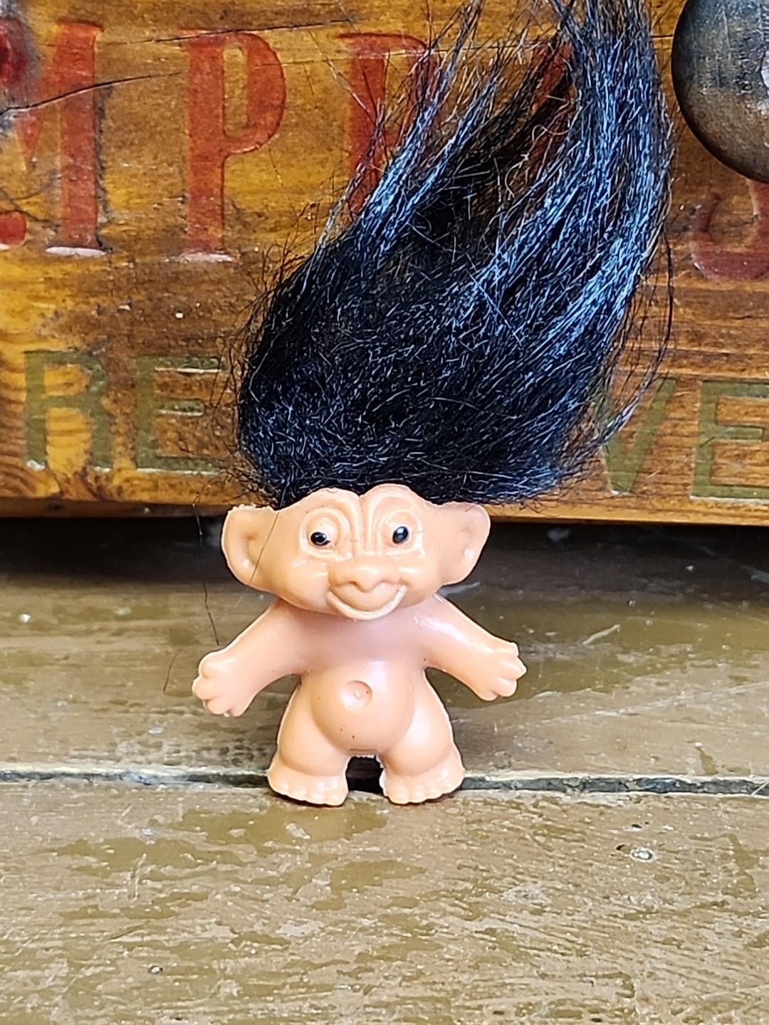 Vtg Troll Doll Pencil Topper DAM Things Black Hair Hong Kong