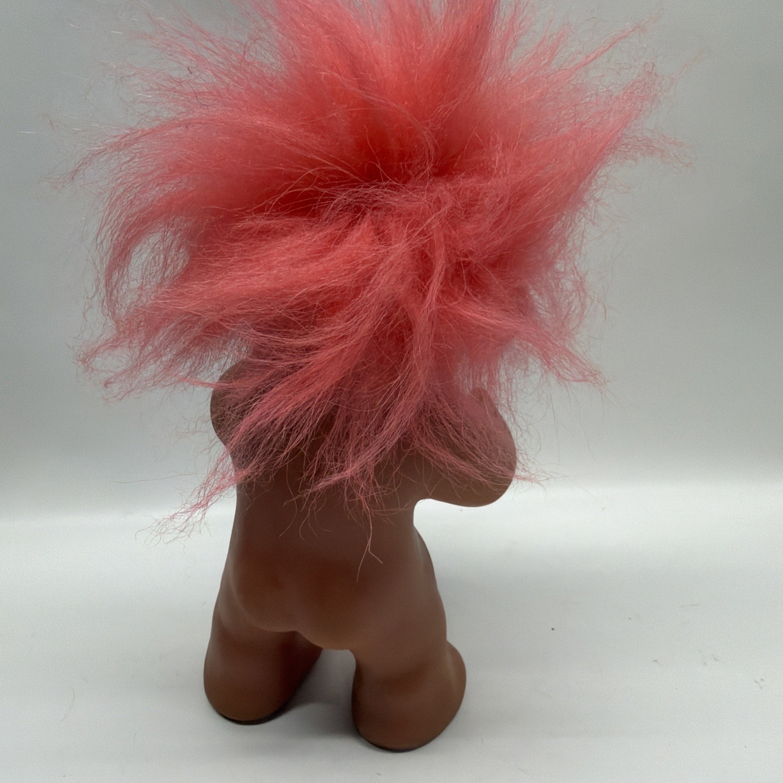 Vintage 1977 Thomas Dam Denmark Thumb Sucking Troll Doll 9” Pink Hair