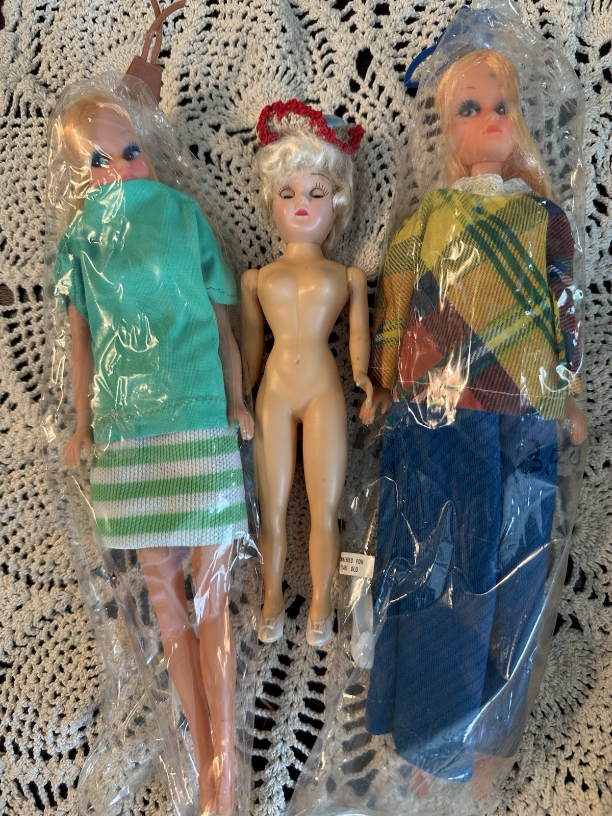 Vintage 11.5-inch blonde teenage fashion clone dolls 1960s era Including Outfits