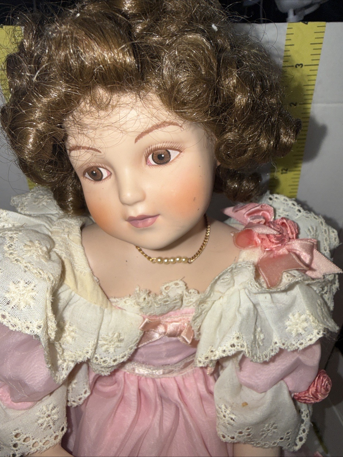 First Party porcelain doll by Maud Humphrey Bogart Bin Shelf