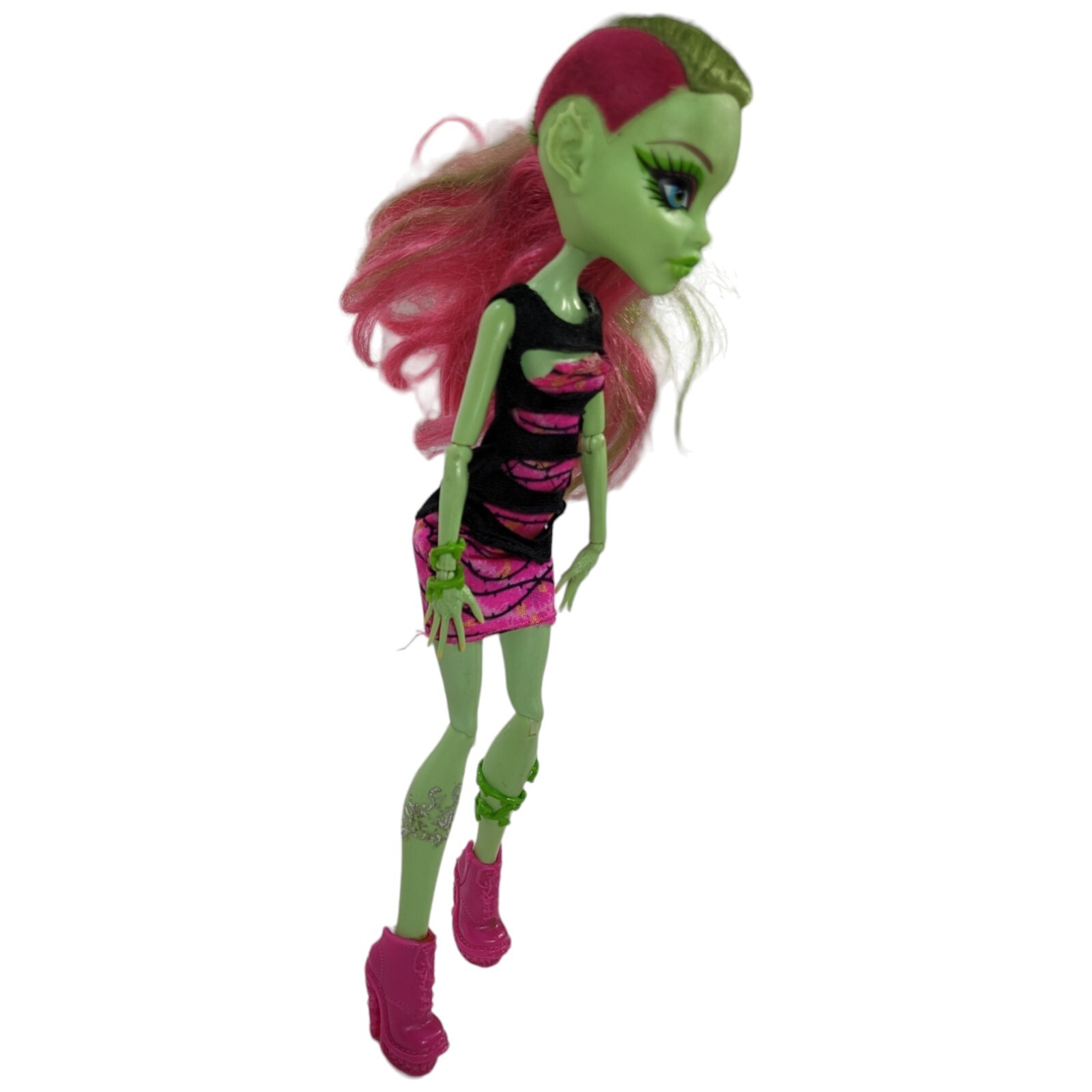 Monster High Venus McFlytrap Doll Coffin Bean Coffee Pink Green Girl 11 inch