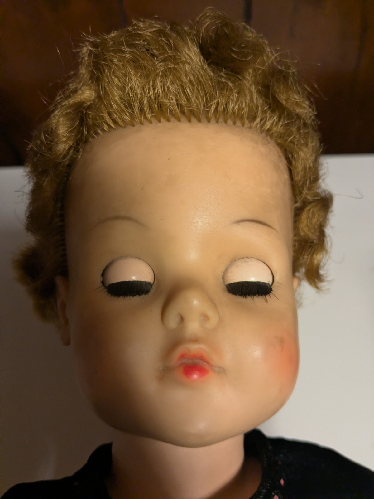 Vintage 1950’s A-E Allied Eastern Rubber Vinyl Fashion Type Doll 28” jio