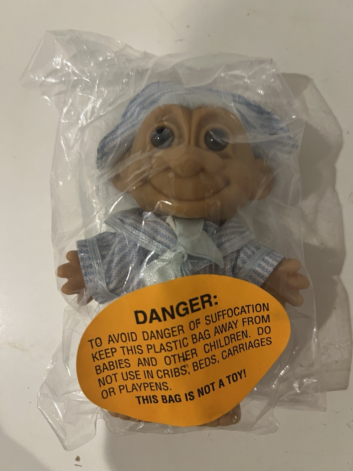 Vintage Russ Troll Sleepy Time Doll Bedtime Night Cap
