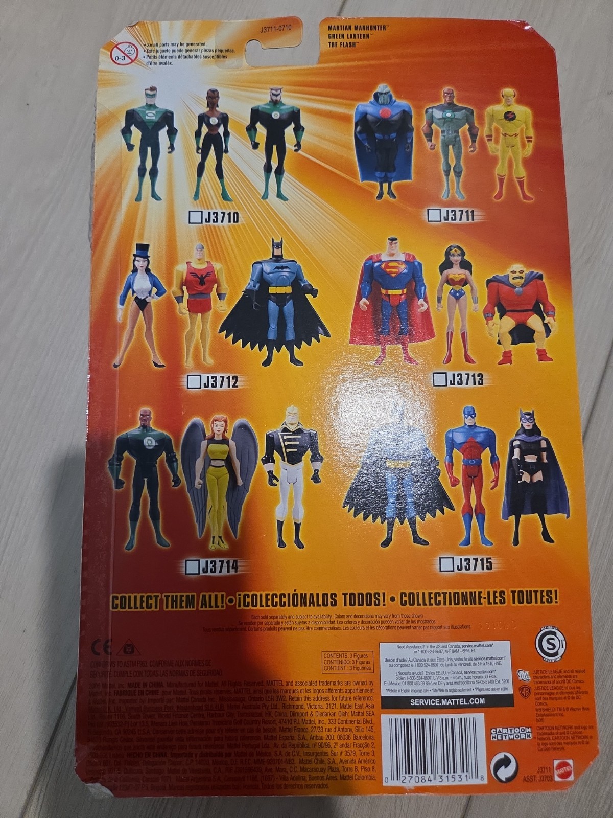 Batman – Superman – Hawkgirl DC Justice League Unlimited 2006 Mattel NEW SEALED