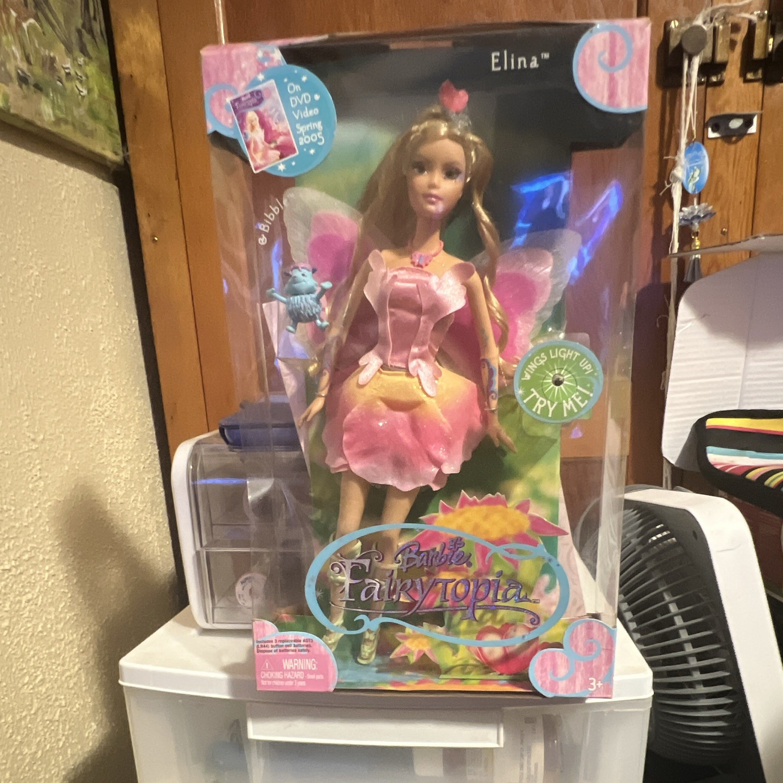 RARE 2004 BARBIE FAIRYTOPIA ELINA DOLL (G6266) w/ Light Up Wings by Mattel
