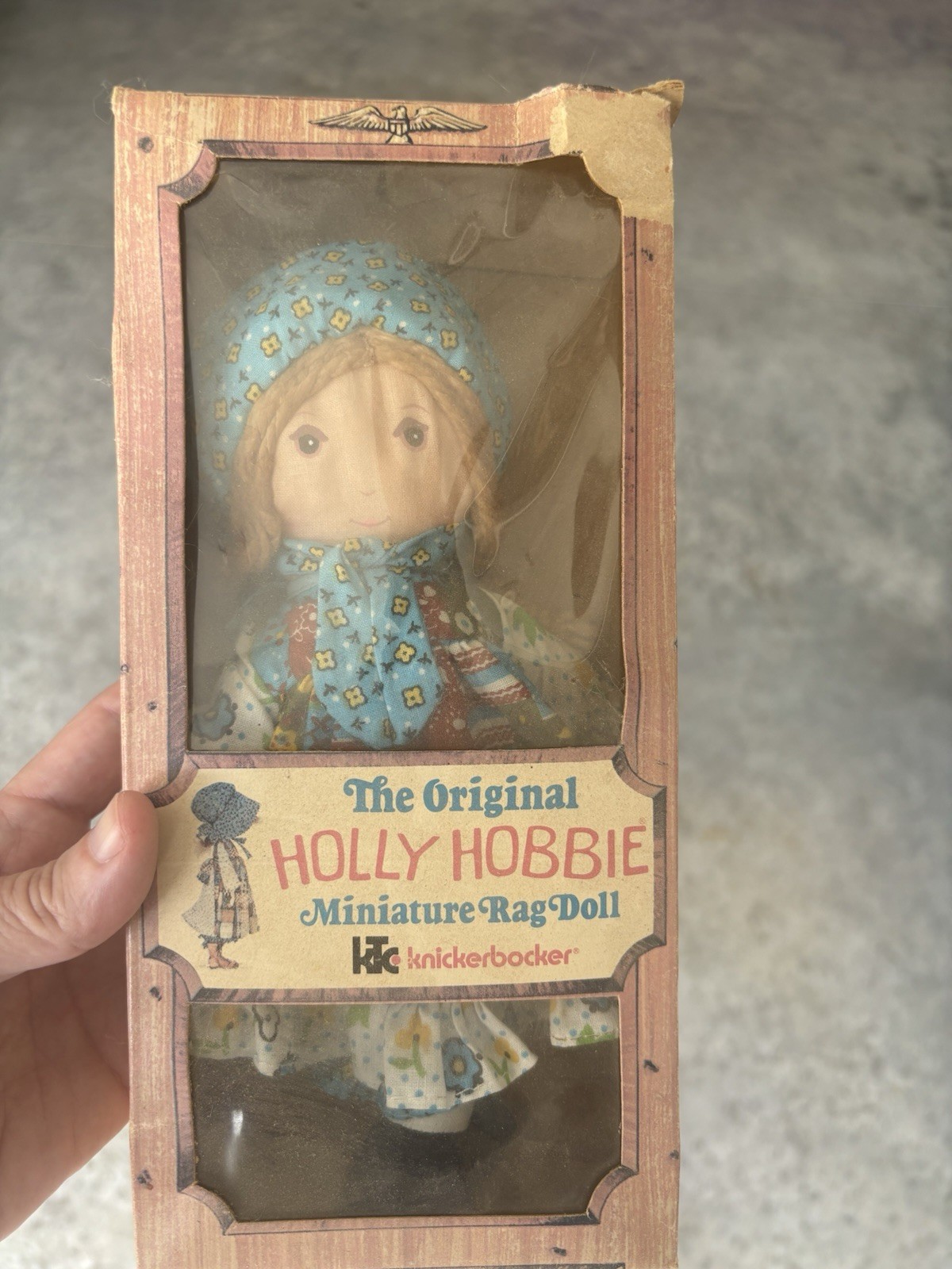Knickerbocker Holly Hobbie Miniature Rag Cloth Doll w/ Opened Original Box 1976