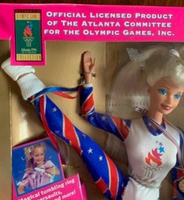 Olympic Barbie 1996 Sealed Ruth Handler Signed Inscription on Box Autograph