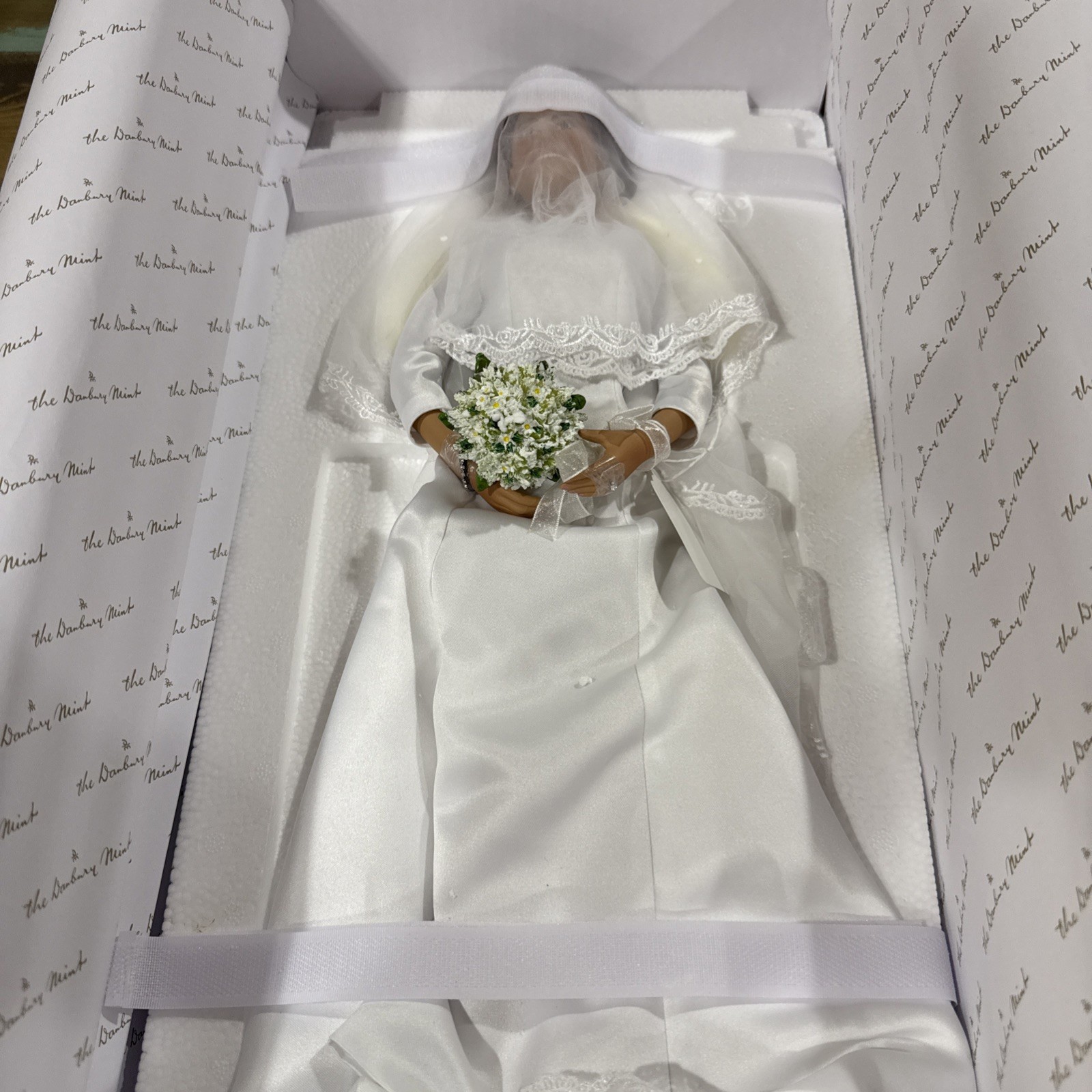 The Danbury Mint Princess Meghan Markle Royal Wedding Porcelain Bride Doll