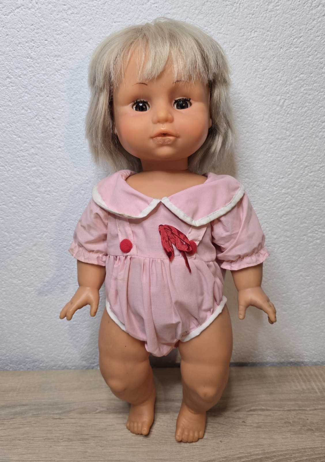 Cute plastic doll Furga Doll 48 cm Sleeping eyes Collector Vintage