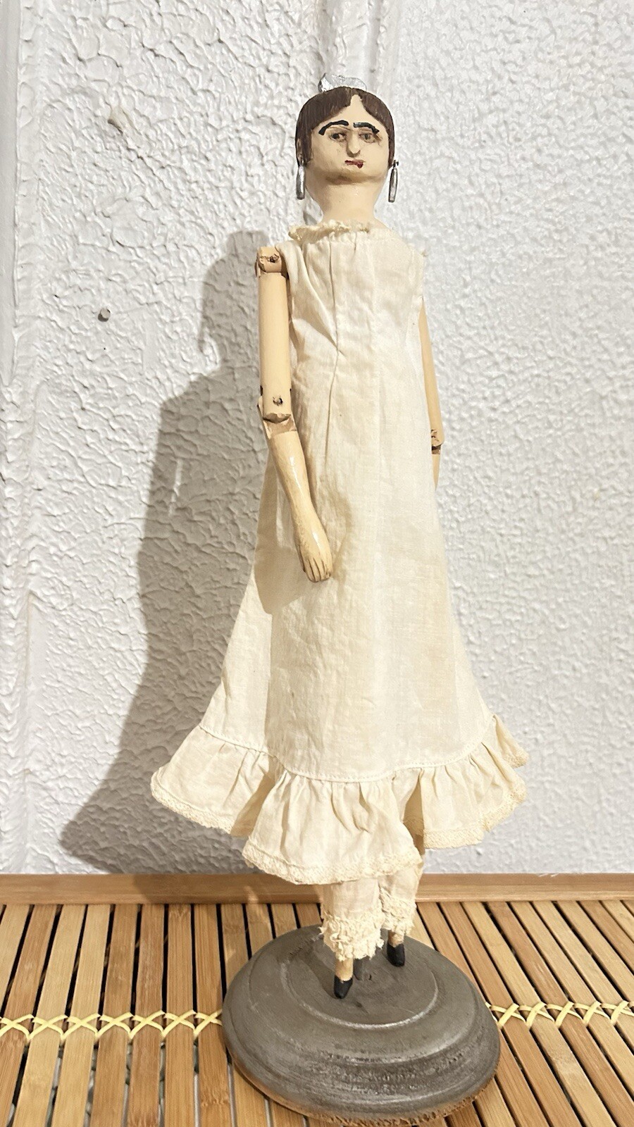 Antique Painted Wooden Victorian Grodnertal Doll