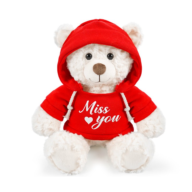 8.5 ” Plush Premium Teddy Bear Hooded Stuffed Animal For Kids & Valentine’s Day