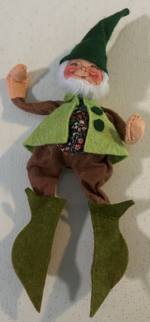 Vintage Annalee Mobilitee Dolls Gnome Elf Leprechaun Bendable 1963 Made In USA