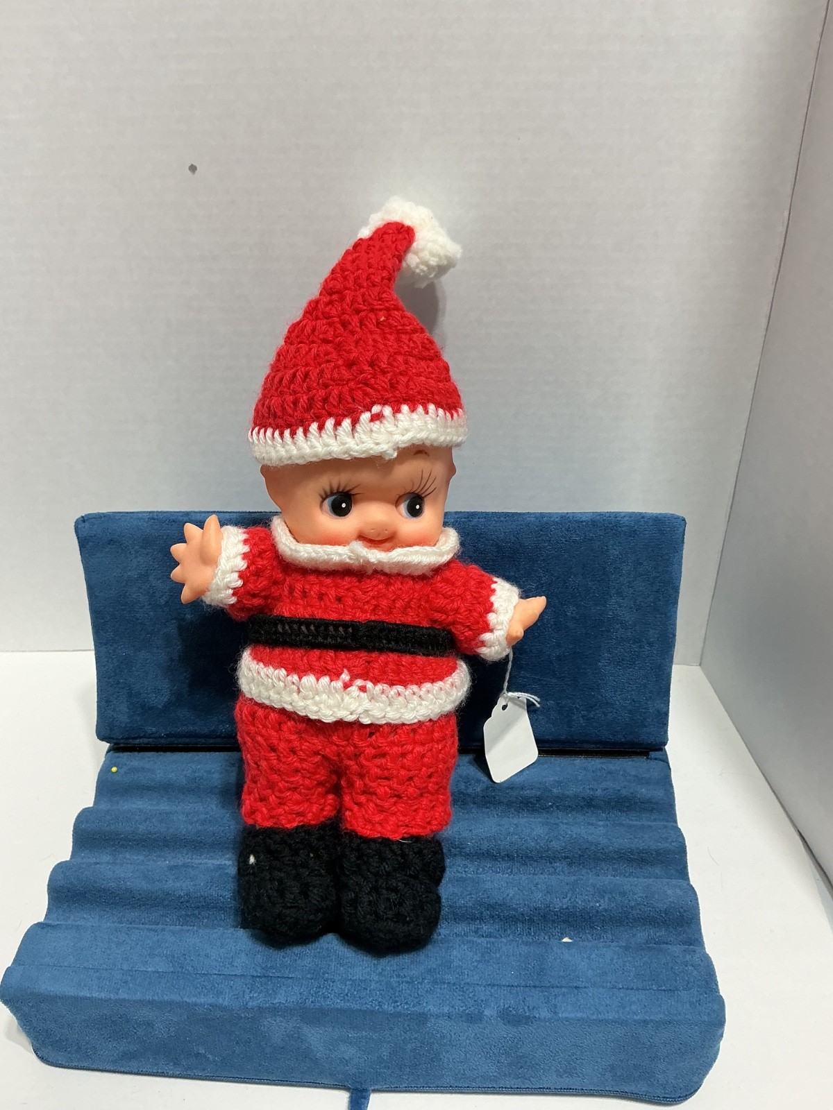 Vintage Kewpie 8″ DollI Soft Vinyl Rubber Movable Parts HANDMADE SANTA OUTFIT