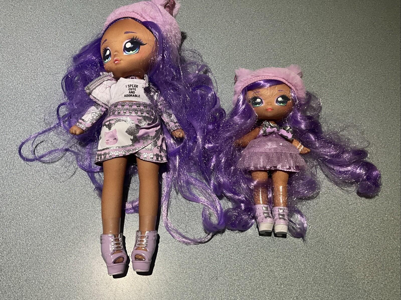 Na Na Na Surprise Lavender Kitty Family Doll Set – 2 Fashion Dolls, FREE SH