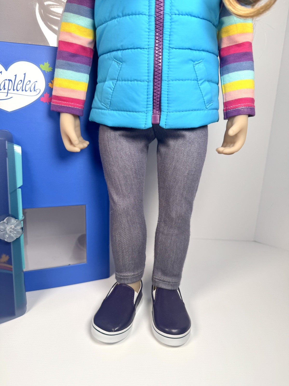 Maplelea & Me Doll KMF 43 Retired Strawberry Blonde Hair 18″ in Full Outfit
