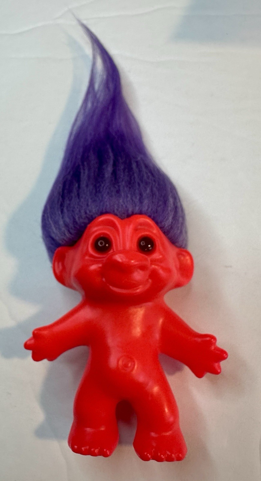 Troll Doll Dark Horse DAM Black Light? Neon Pink Body With Purple Hair