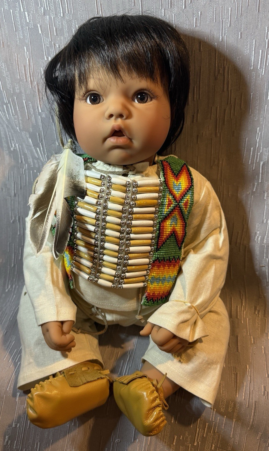 Lee Middleton Native American Baby 1870 Reva Schick 20in Boy Doll MPN 00735