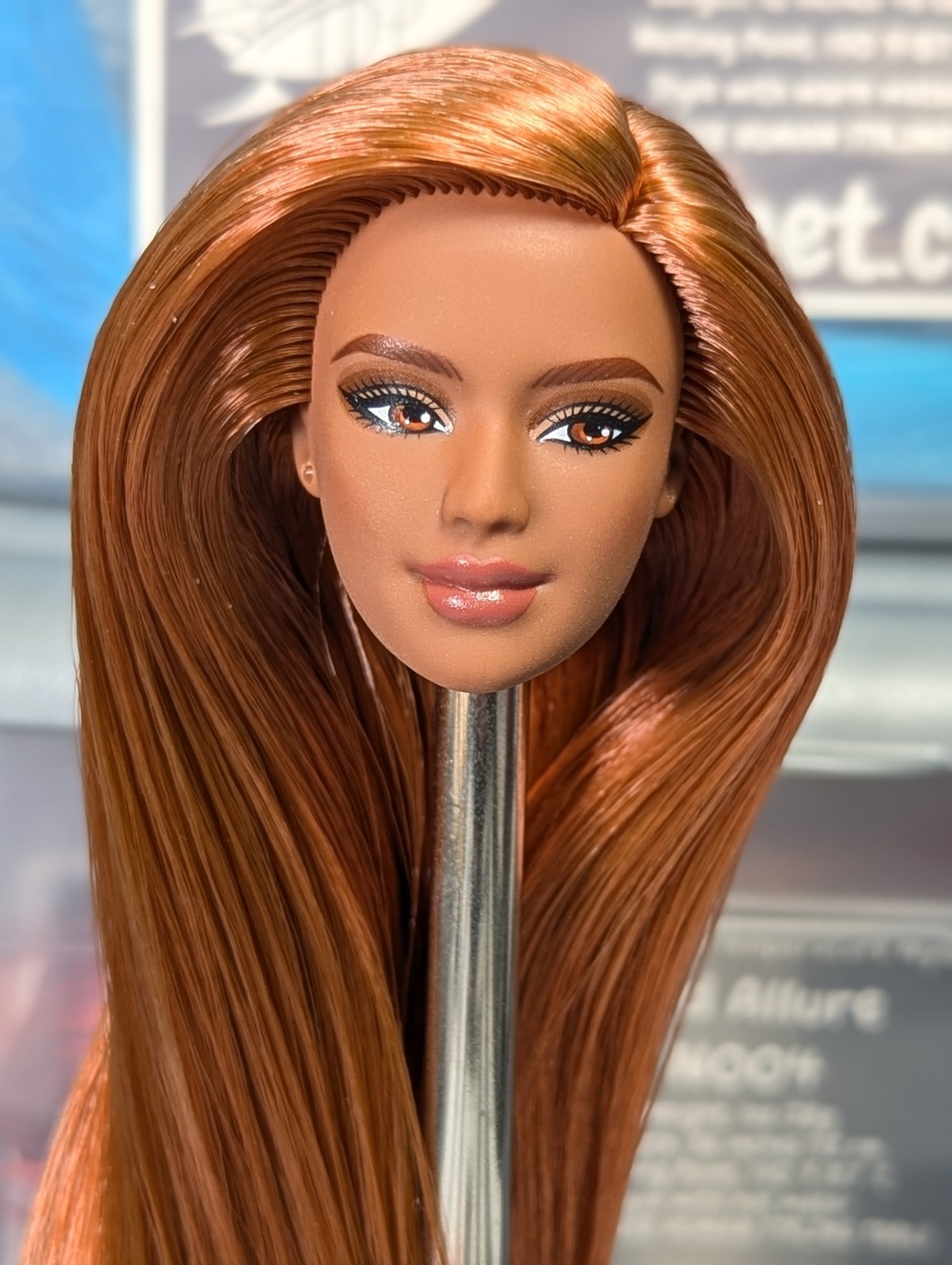 OOAK Custom Reroot Barbie Basics Neutral Kit 2 Tango Ginger Brwn Saran HEAD ONLY