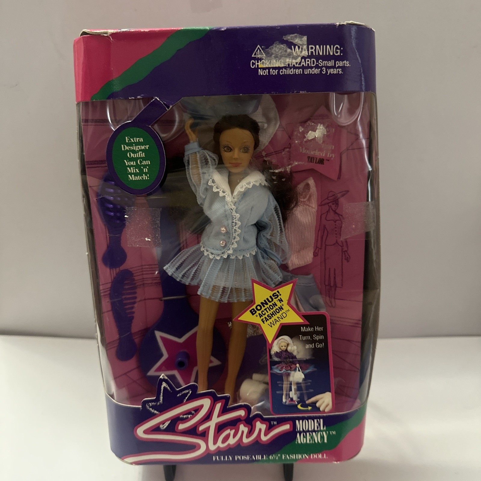VTG Jakks Pacific Starr Model Agency Uptown Girl Doll 6.5″ 1994 HTF 1990s Taylor