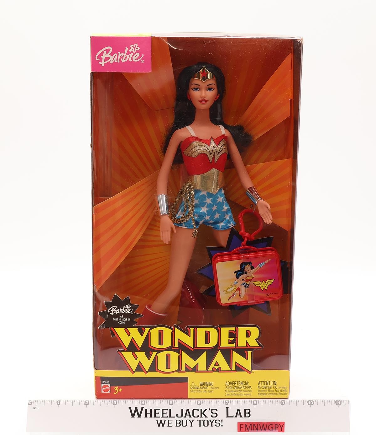 Wonder Woman Barbie With Keychain 2003 Mattel DC Comics 12″ Doll NEW SEALED
