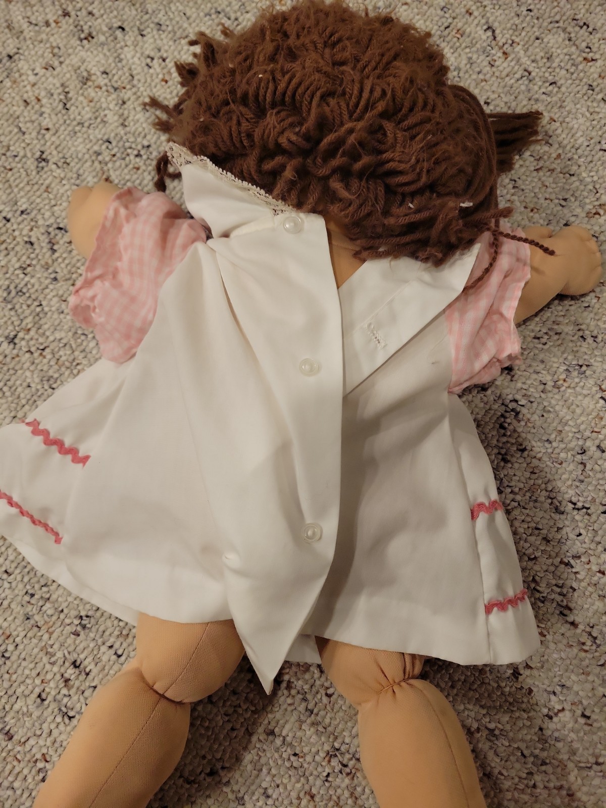 2 VTG 1978-1982 CABBAGE PATCH KIDS DOLLS BROWN Hair Blues Eyes Dark BROWN Eyes