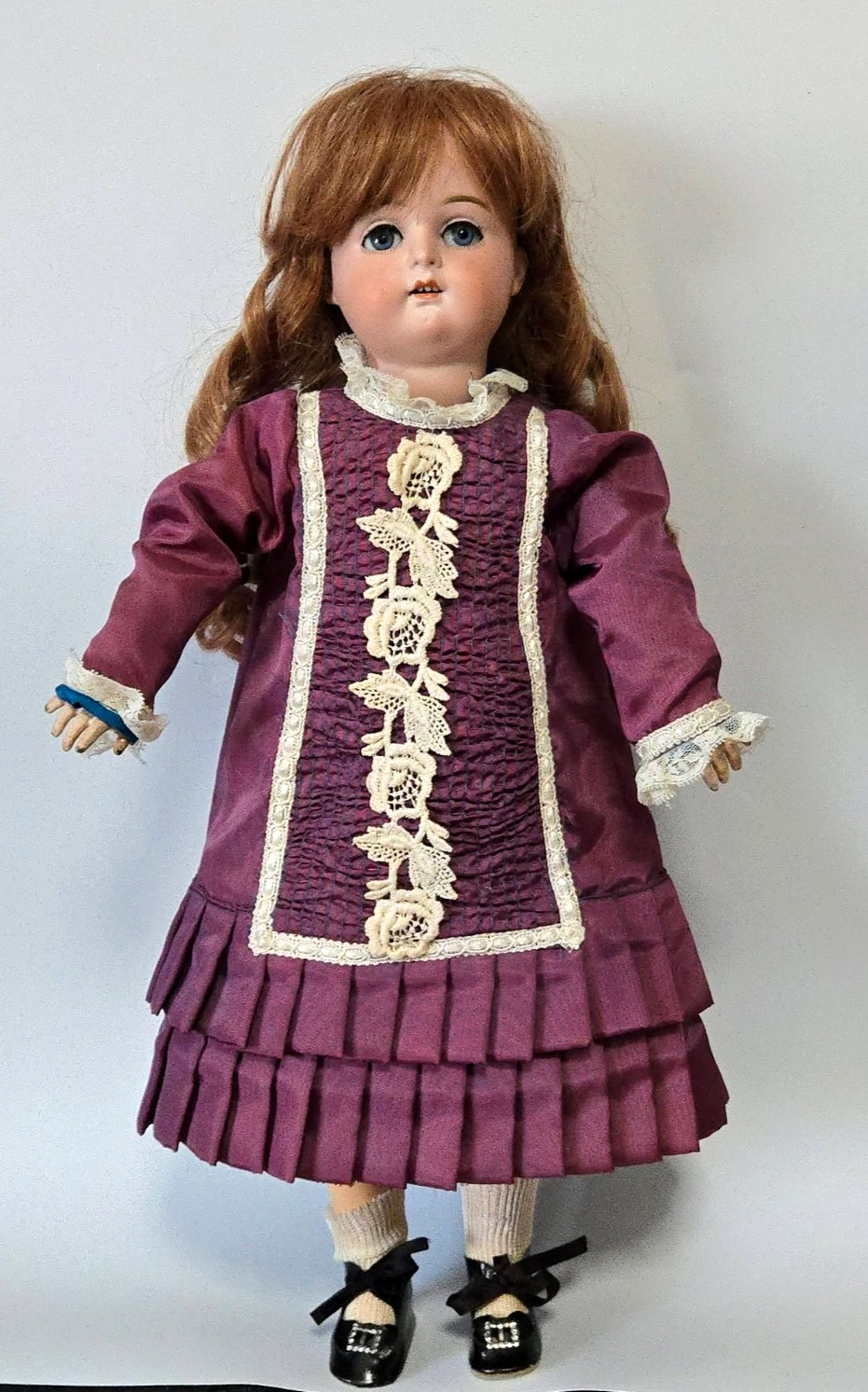 RARE 18″ Antique Kammer & Reinhardt 191 German Bisque Head Doll Blue Sleep Eyes