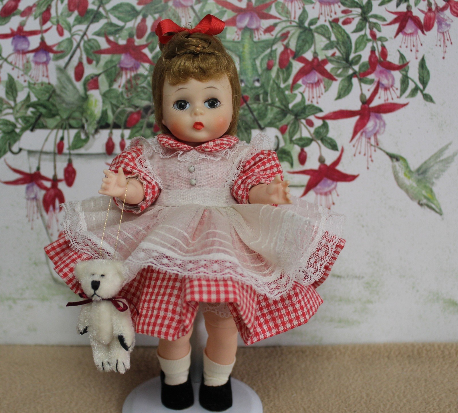 Madame Alexander kins Doll Vintage 1959-60 w/Pet Bear SUPER ADORABLE